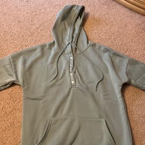 Green Half button up sweatshirt size large